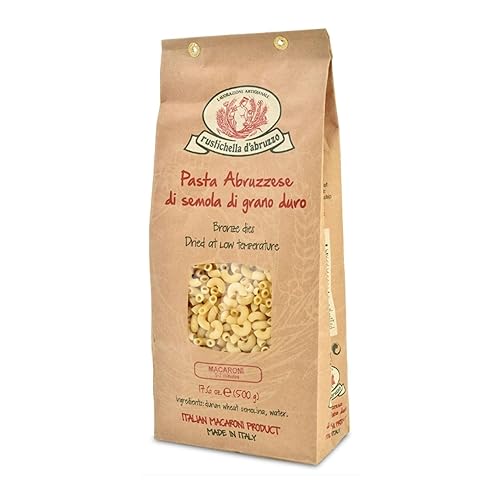 Rustichella d'Abruzzo Macaroni Pasta - 500g Classic Durum Wheat Small Pasta - Perfect for Macaroni and Cheese - Cooks in 5-7 Minutes - Authentic