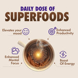 Sollo Infused Super 6 Mushroom Blend, Coffee Pods - 100% Arabica Medium Roast with 6 Functional Mushrooms & B-Vitamins - Lion’s Mane, Chaga, Reishi
