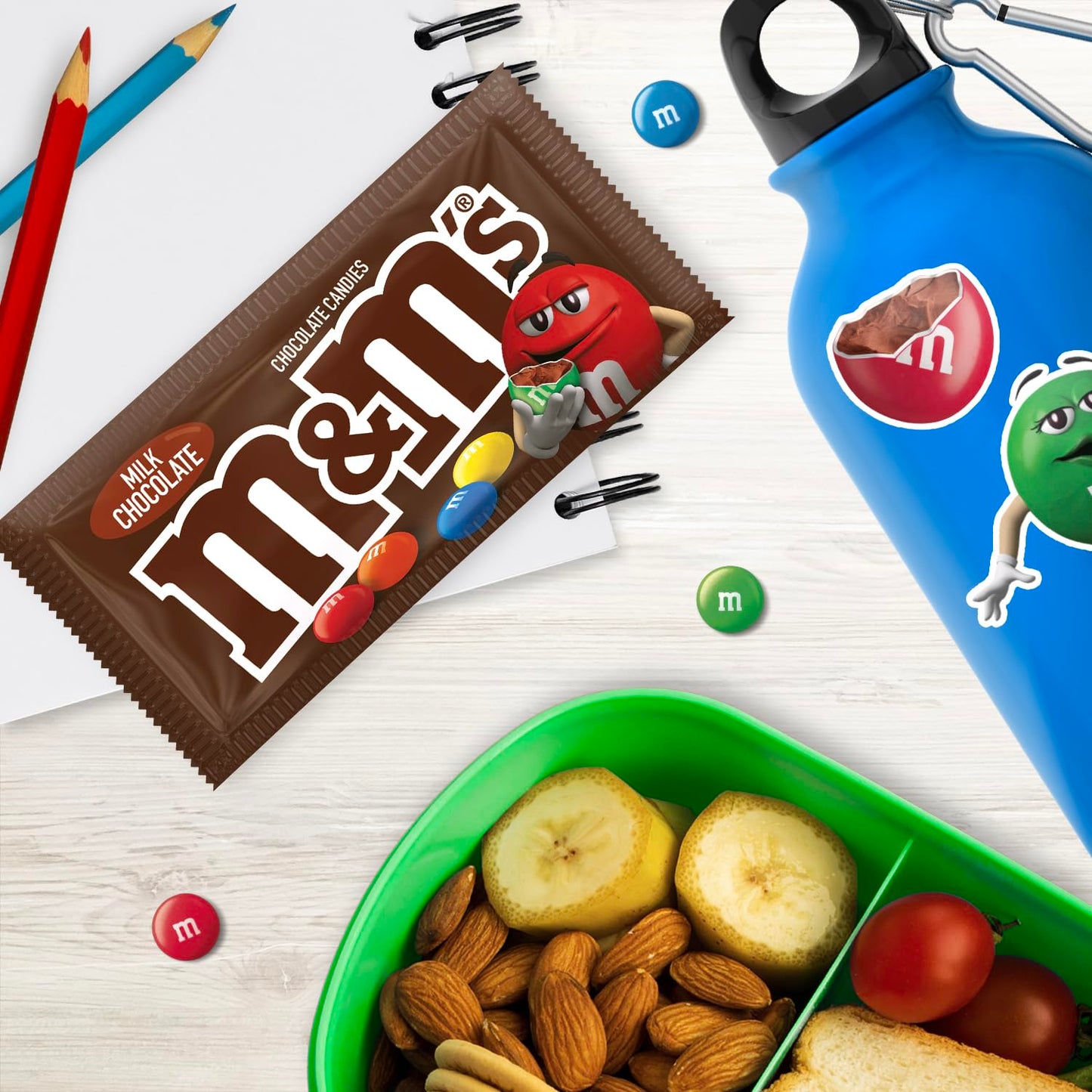 M&M'S Milk Chocolate Candy, Full Size, 1.69 oz Bag (Pack of 36)