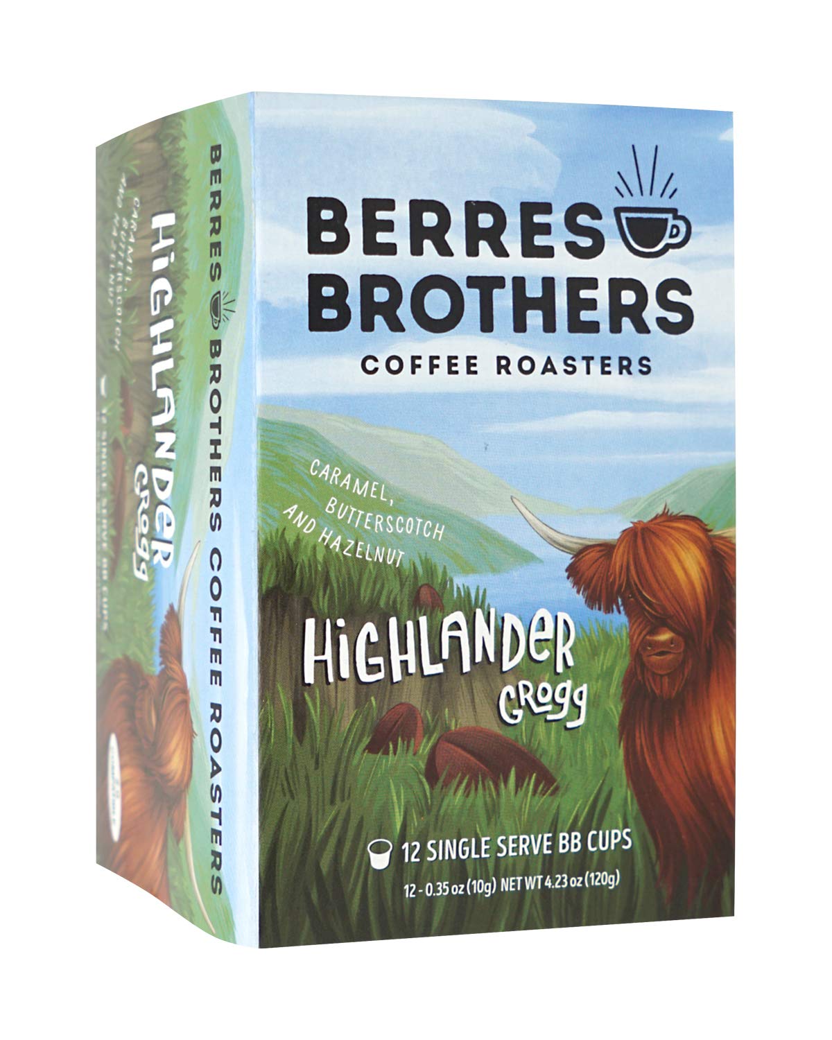 Berres Brothers Highlander Grogg Coffee K Cups K Pods 12 Count Single Serve Pods for Keurig K Cups Coffee Makers, Flavored Medium Roast Coffee
