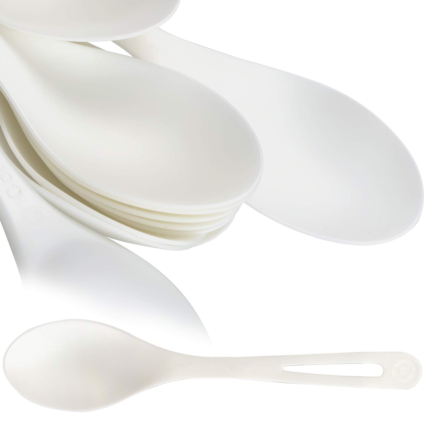Spoons Made From Non-GMO Plant-Based Plastic 100 Pack. Sturdy Utensils are Certified Compostable, Disposable, Eco-Friendly Cutlery With No Wood Taste