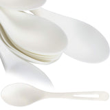 Spoons Made From Non-GMO Plant-Based Plastic 100 Pack. Sturdy Utensils are Certified Compostable, Disposable, Eco-Friendly Cutlery With No Wood Taste