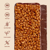 Mezcla Puff-Crispy Plant Based Protein Bars - Hazelnut Chocolate - Healthy Snacks for Adults & Hazelnut Spread Fans - School & Office Snacks - Gluten