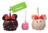 US Sweets Caramel Apple & Fudge Pop - Caramel Granny Smith Apples Dipped in Chocolate w/Sprinkles | Candied Apples | Tasty Valentine's Gift | Handmade