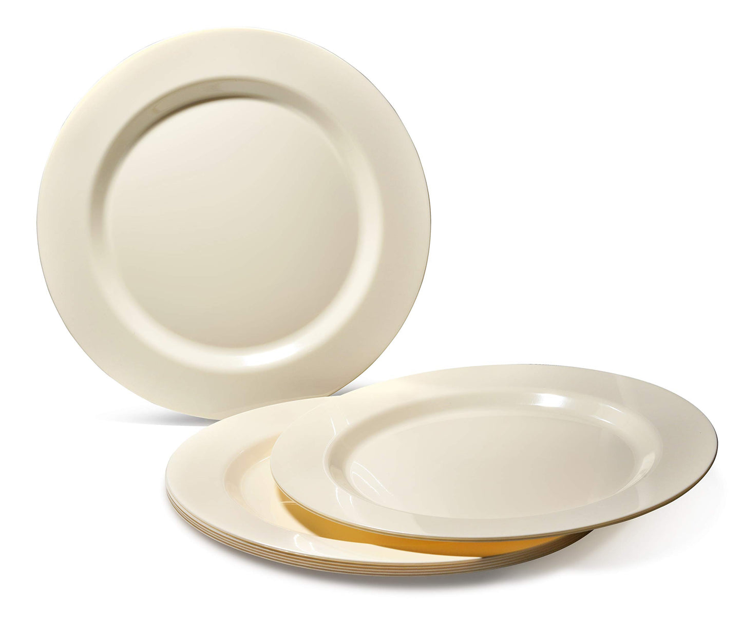 " OCCASIONS " 300 Pcs Set / 60 Guest Wedding Disposable Plastic Plate and Silverware Combo Set, 60 x 9'' Luncheon + 60 x 6.25'' Dessert plates +