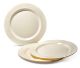 " OCCASIONS " 300 Pcs Set / 60 Guest Wedding Disposable Plastic Plate and Silverware Combo Set, 60 x 9'' Luncheon + 60 x 6.25'' Dessert plates +