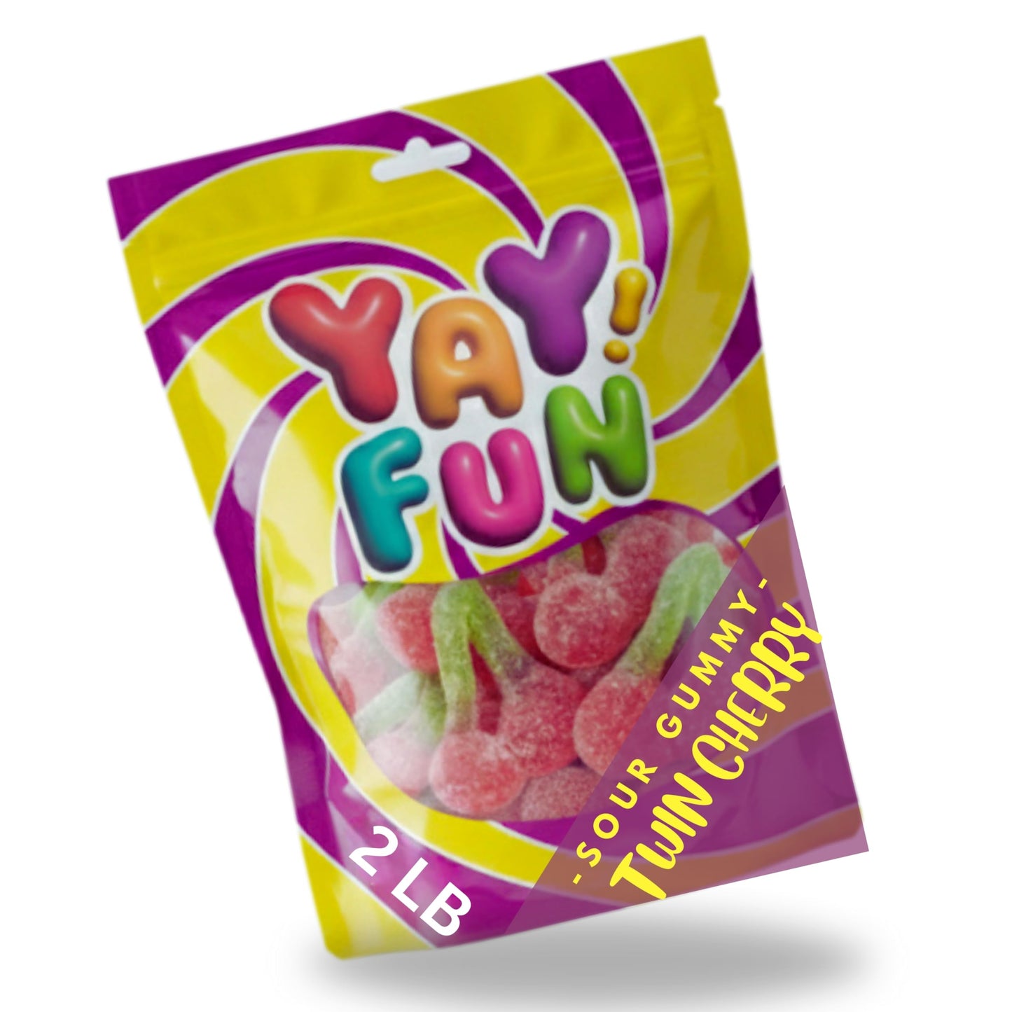 Sour Cherry Gummy Candy, Halal Candy Bulk 2 Pound Bag | Sweet & Tangy Cherry Gummies | Fruit Flavored Gummies for Parties, Candy Buffets, Goodie Bags