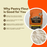 Fairhaven Mill Organic Grain Pastry Flour - USDA Certified Organic and Non-GMO - Low Protein for All Pastry Applications, Cookies, Muffins & Everyday