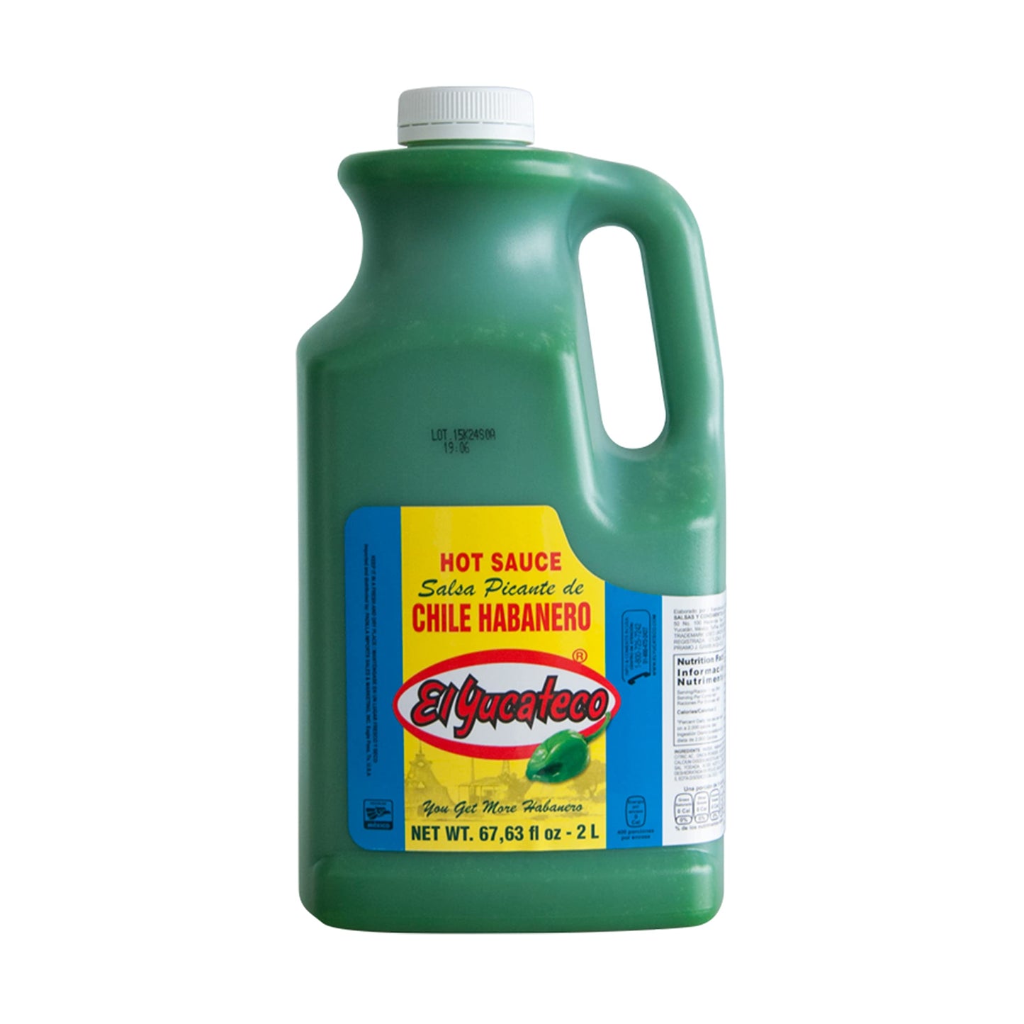 EL YUCATECO Green Habanero Hot Sauce 68 oz (Half Gallon) - Authentic Mexican Hot Sauce for Bold Flavor | Restaurant Size, Premium Habanero Pepper