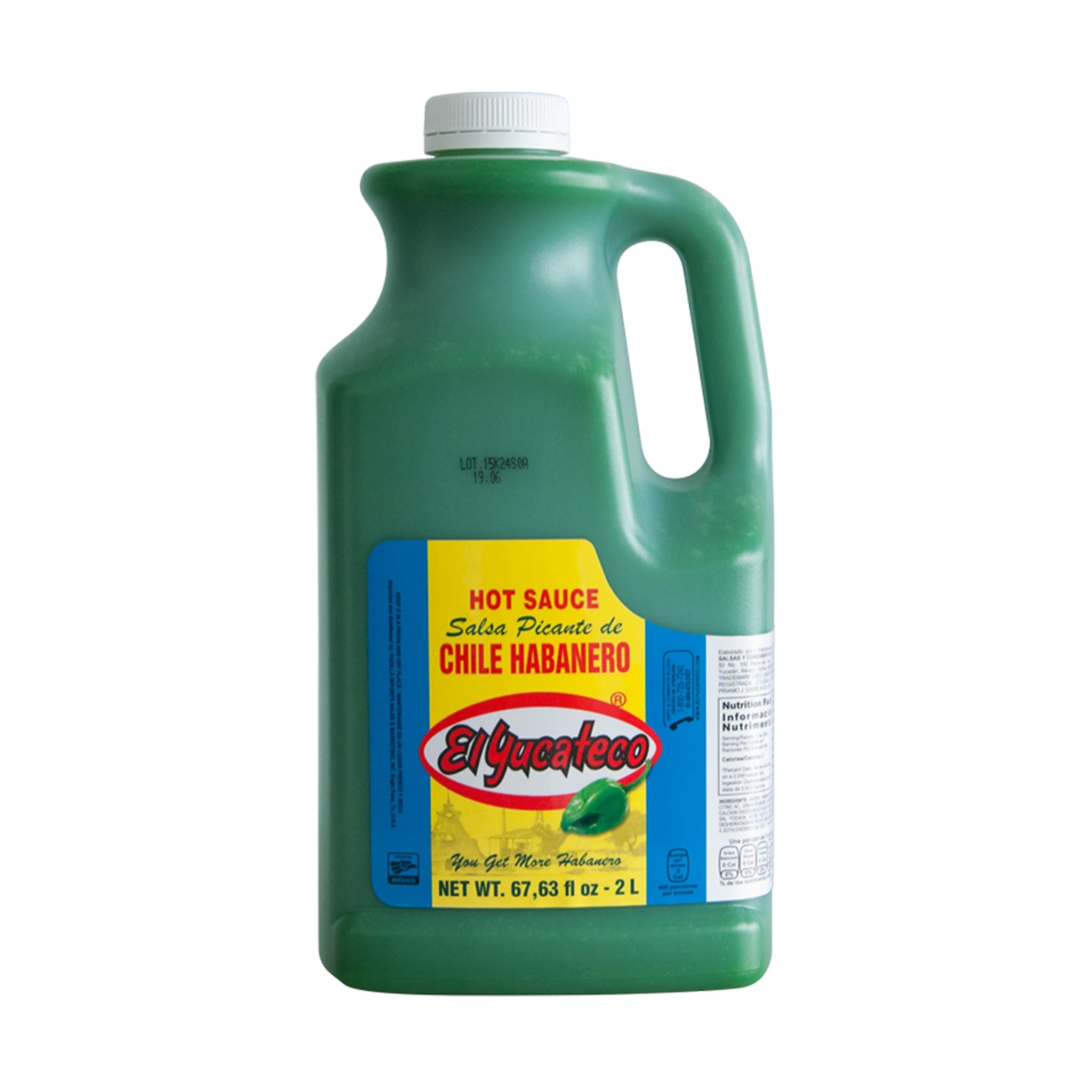EL YUCATECO Green Habanero Hot Sauce 68 oz (Half Gallon) - Authentic Mexican Hot Sauce for Bold Flavor | Restaurant Size, Premium Habanero Pepper