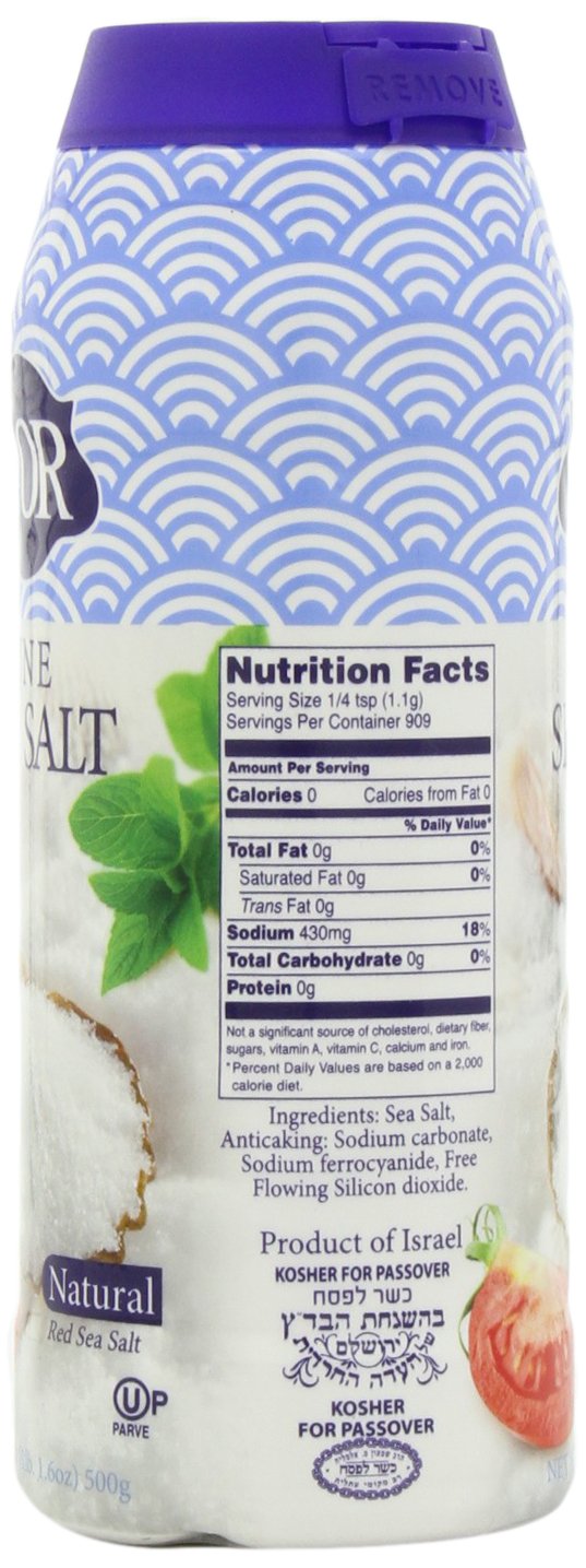 LiOR Fine Sea Salt Shaker Large, 17.6-Ounce Jars (Pack of 15)