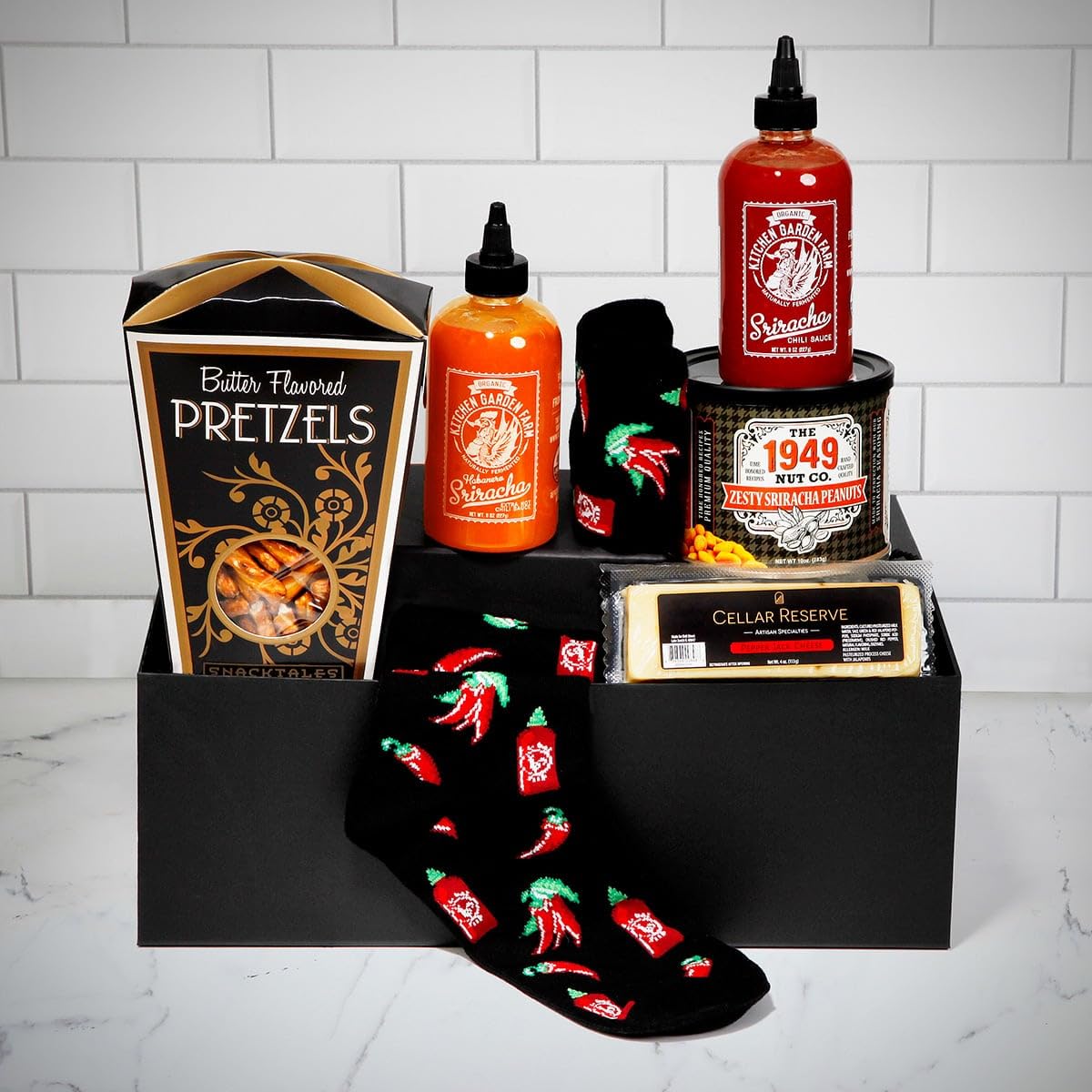 Caliente! Hot Sauce Spicy Snack Basket - Hot Sauce Gift Set