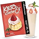 Keto Chow Strawberry Cream CORE with Stevia Meal Replacement Shake Powder, Nutritionally Complete Low Carb Meal, High Protein Breakfast or Lunch