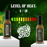 Hellfire Hot Sauce Devil’s Blend - Fire-Roasted Carolina Reaper Salsa Verde Gourmet Hot Sauce, Featured on Hot Ones TV Show, 5 oz.