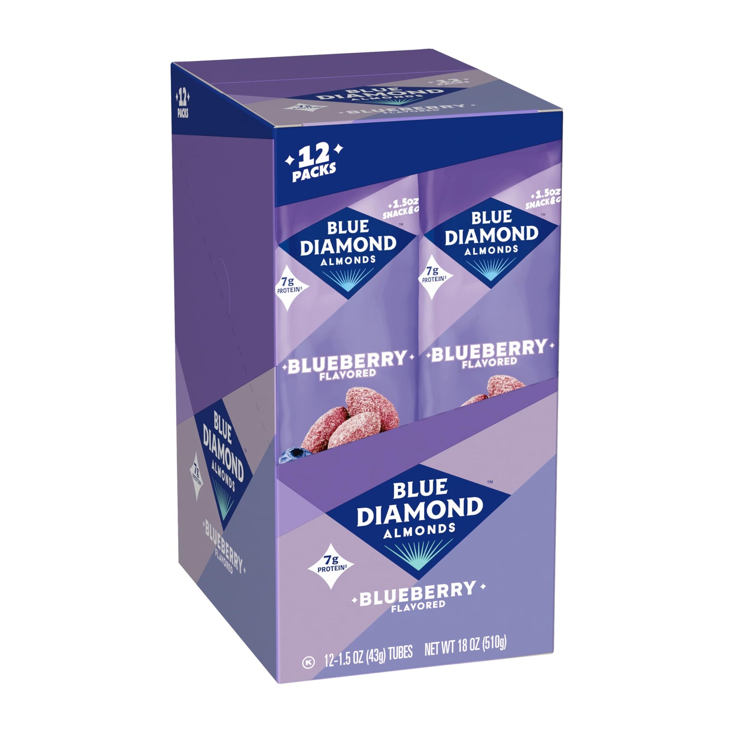 Blue Diamond Almonds, Oven Roasted Blueberry, 1.5 Ounce (Pack of 12)