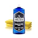 Milsek Stainless Steel Cleaner & Microfiber Cloth, 12-Ounce
