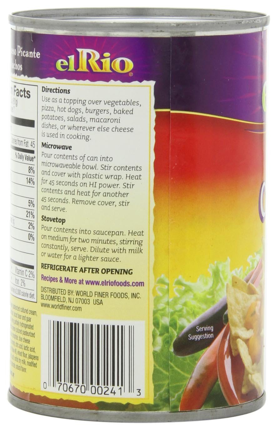 El Rio Hot Nacho Cheese Sauce, 15-Ounce Can (Pack of 12)