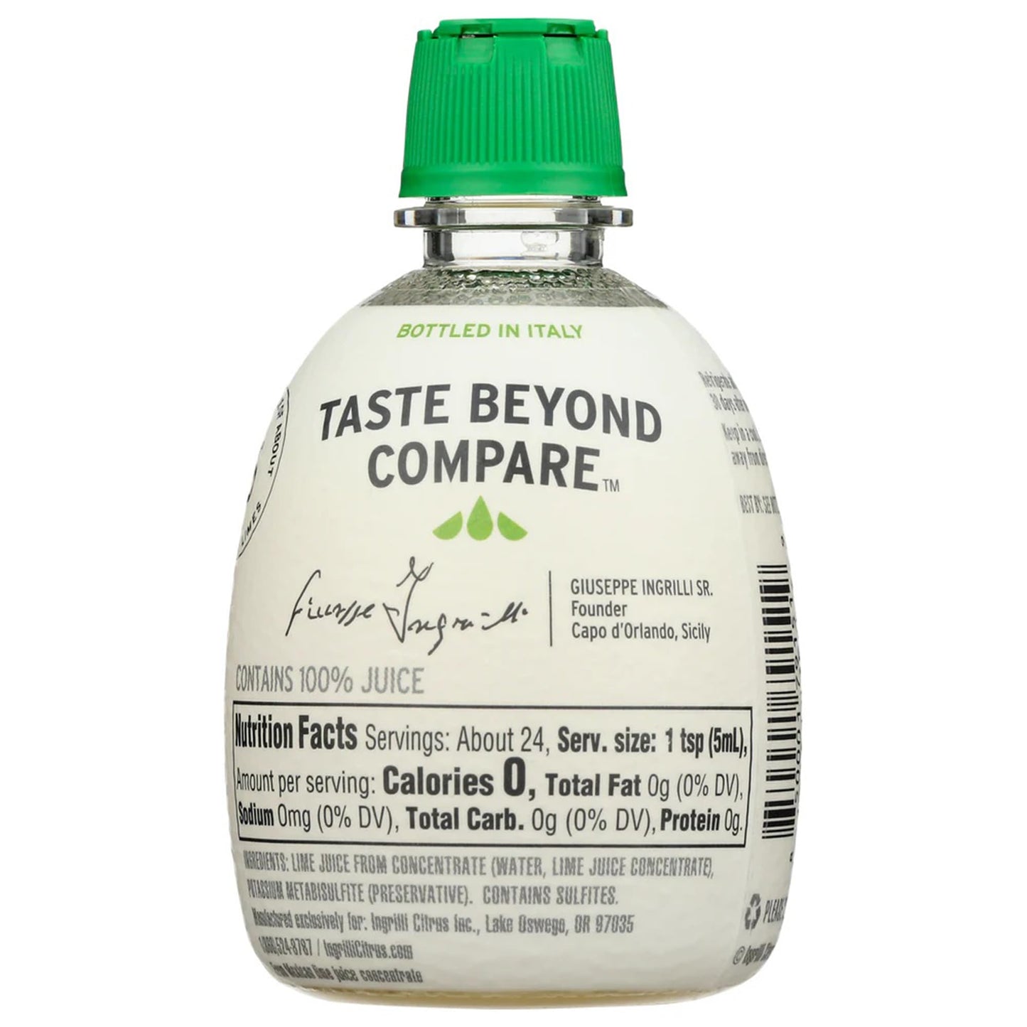 Ingrilli 100% Lime Juice from Concentrate, 4 Fl Oz Squeeze Bottles (Pack of 6)