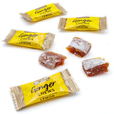 Ginger Candy Chews for Nausea Relief 1 lb - Natural Lemon and Honey Flavored, 100% Real Ginger, Individually Wrapped, Bulk