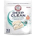 ARM & HAMMER Deep Clean Free & Clear Laundry Detergent Power Paks, Free of Dyes and Perfumes, Dermatologist Tested, 32 Count