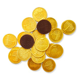 Rite Lite 50 Hanukkah Chocolate Coins, Gelt XL Bulk Mesh Bag Delicious Premium Belgian Milk Chocolate Gold Foiled Menorah OUD Kosher Certified