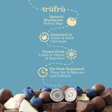 Tru Fru, Frozen, Blueberries In White And Dark Chocolate, 8 Ounce