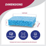 HIC Kitchen Pop-Up Sponges, Rectangular, Natural Vegetable Cellulose, Set of 4