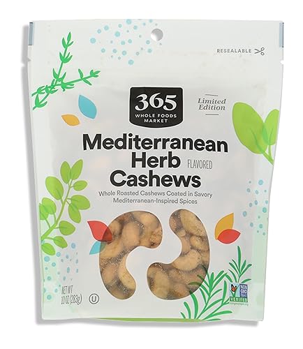 365 by Whole Foods Market Mediterranean Herb Flavored Cashews, 10 OZ
