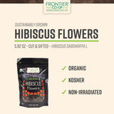 Frontier Co-op Organic Cut and Sifted Hibiscus Flowers 5.82oz