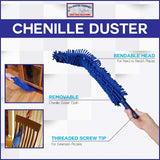Spider Web Brush with Pole | Chenille Extension Duster, Aluminum Extension Rod | Extend 18-20 feet Cleaning High Ceilings, Cathedral Ceilings, Ceiling