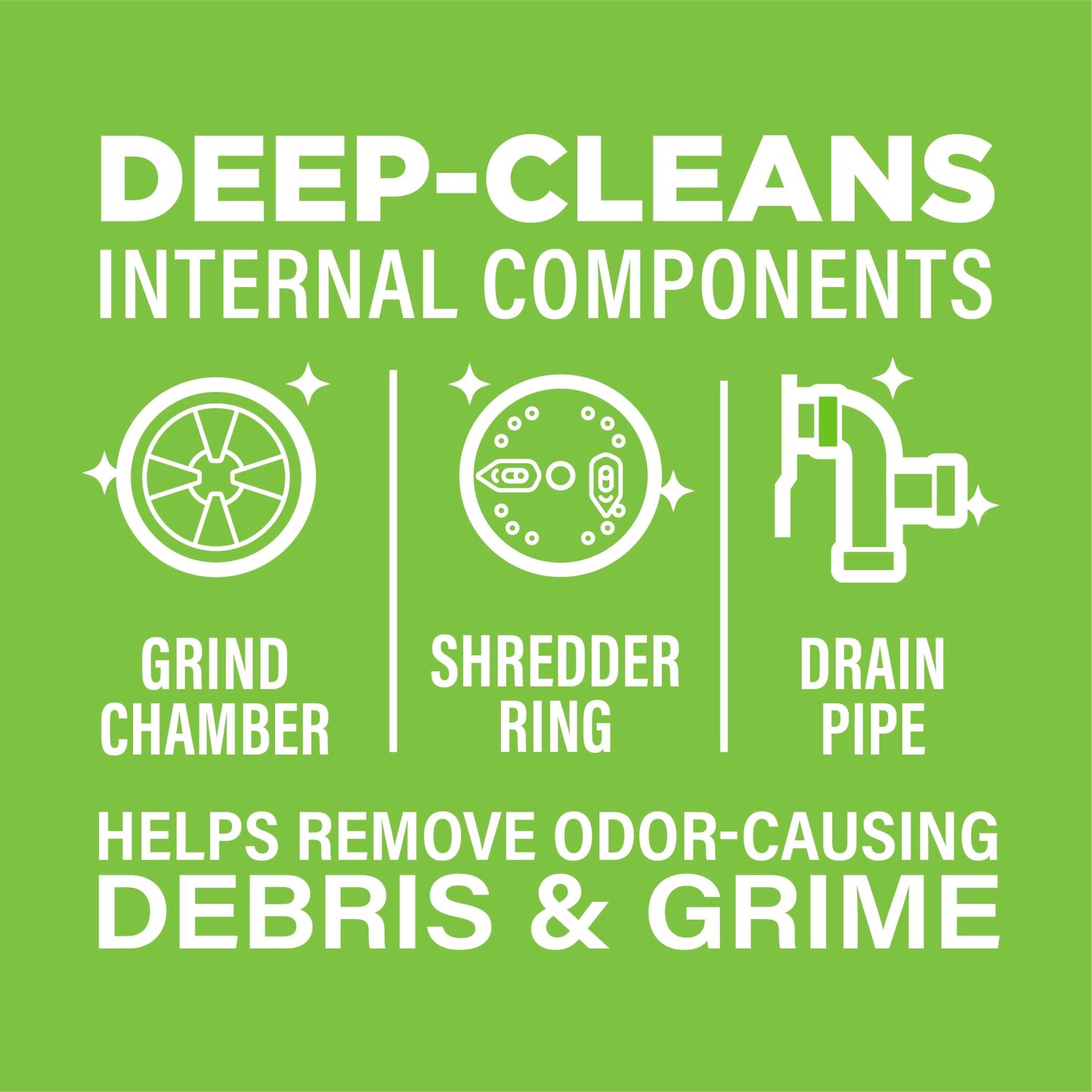 Affresh Garbage Disposal Cleaner, Helps Power Away Odor Causing Bacteria, Debris & Grime in Grind Chamber, Impeller & Drain Pipe, 12 Tablets, 1 Year