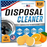 MVBOONE Garbage Disposal Cleaner and Deodorizer Tablets, 24 Pack Foaming Disposal Cleaner, Citrus Sink Disposal Odor Eliminator, Garbage Disposer