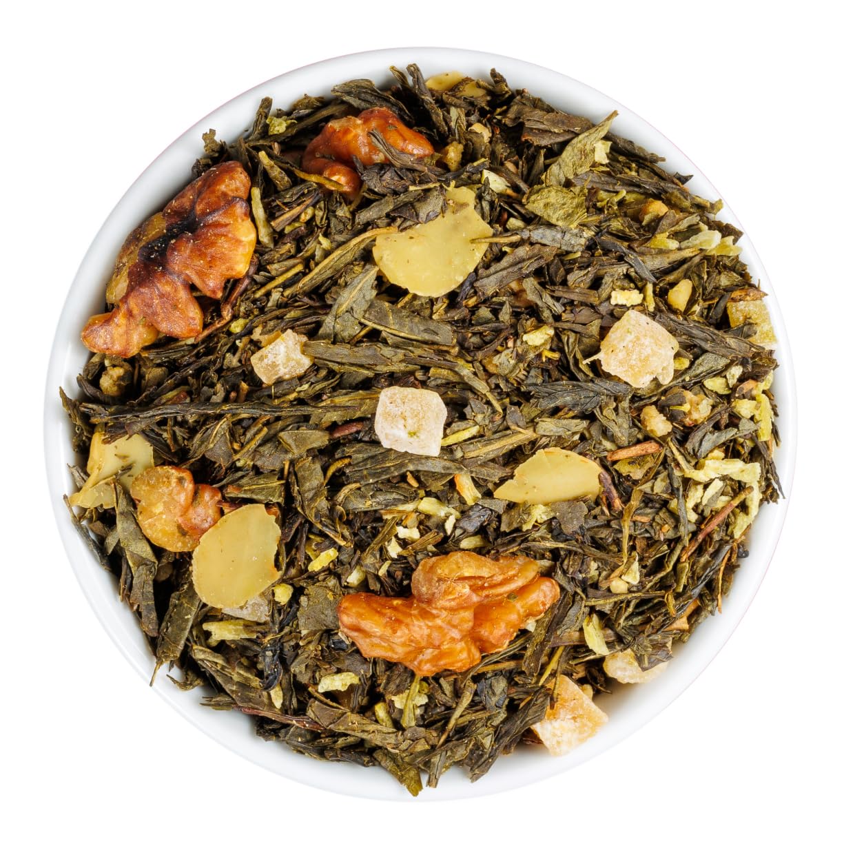 Green Walnut Green Tea With Pineapple, Coconut, Almonds & Maple - Gourmet Loose Leaf Sencha Tea - 4 Oz. Pouch
