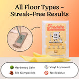 Freddie Floor Cleaning Sheets - Citrus Delight Scent - Plastic Jug-Free - Multi-Surface Cleaner for Hardwood Tile Vinyl - 60 Uses (30 Sheets)