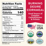 Organic Red Cornmeal Heirloom Red Dent Corn 1.5 lb - USDA Organic, Certified Clean, Non-GMO, Glyphosate Free - Biodynamic & Regeneratively Farmed