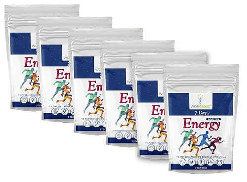 Booster Energy Tea - Worganic Tea - (6 Pack) - Essential Energy Drink Supports booster of physical and mental activity. Original Flavor by WORGANIC l
