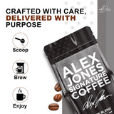 Alex Jones Naturals Organic Dark Roast Arabica Coffee - Signature 1776 Blend - Bold, Smooth & Rich Flavor with Clean Finish - Freshly Roasted