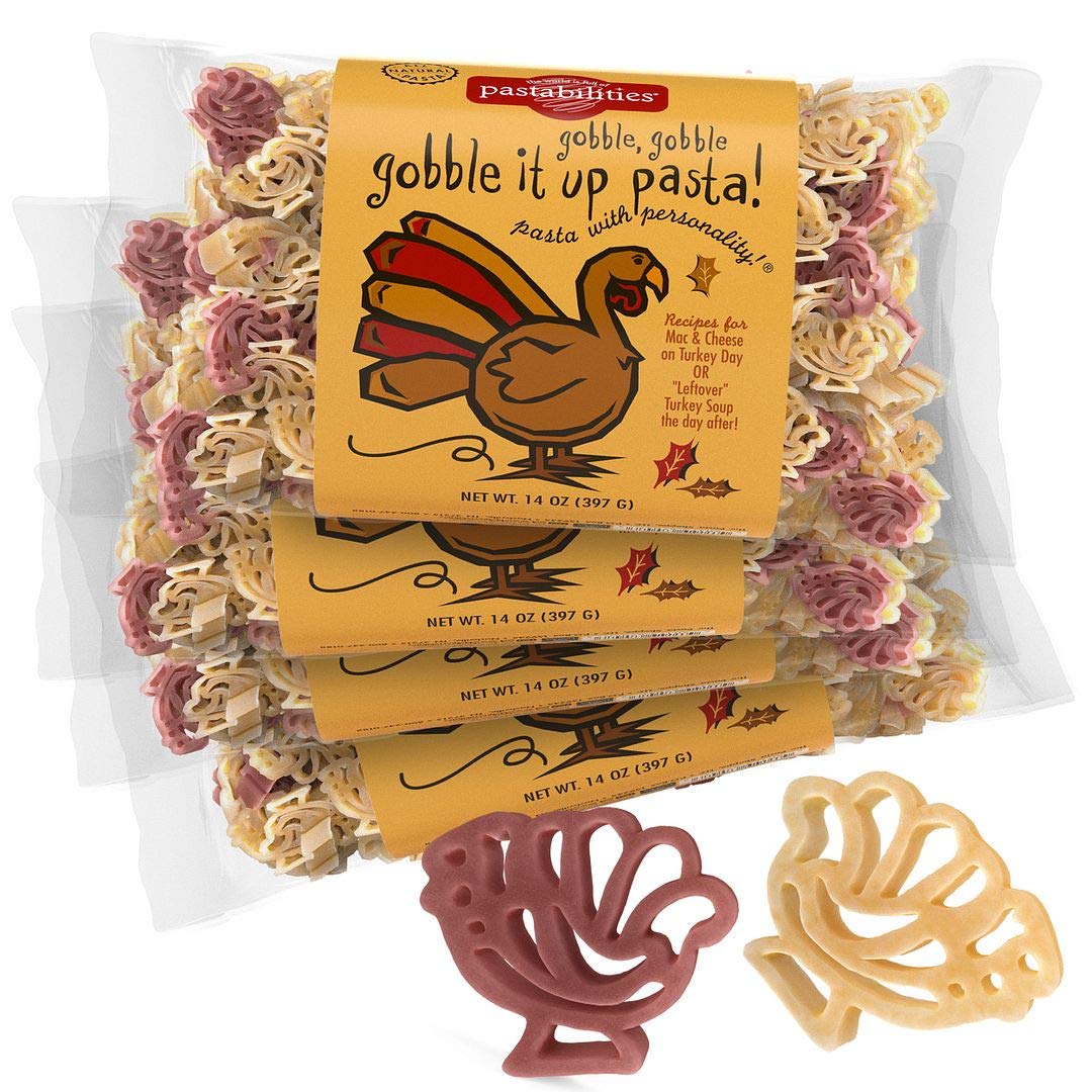 Pastabilities Fun Shaped Pasta for Kids - Gobble It Up - Turkey Shaped Fun Theme, Non-GMO Natural Wheat and Vegetable Pasta, All-Natural, Kosher