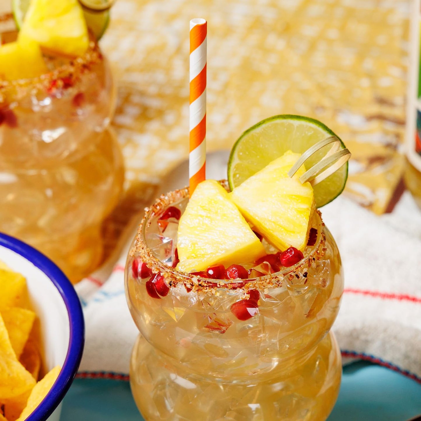 Demitri's RimShot Margarita Salt Rimmers - Made W/Hawaiian Sea Salt - Rimmer for Cocktails - Blend of Pineapple, Pomegranate & Lime - Margarita Salt