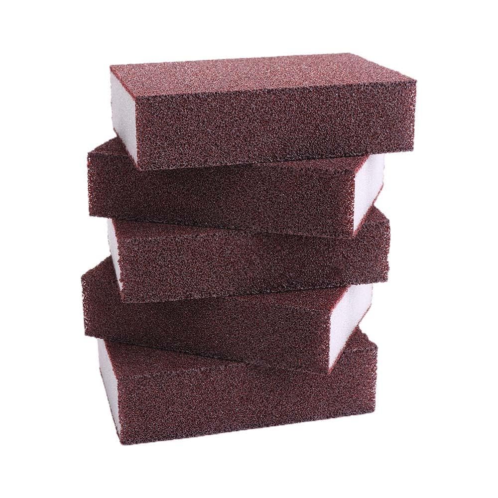 5 Pcs Cleaning Sponge Brush, Durable Thick Carborundum Washing Sponge Brush Household Cleaning Tools Kitchen Bathroom Supplies