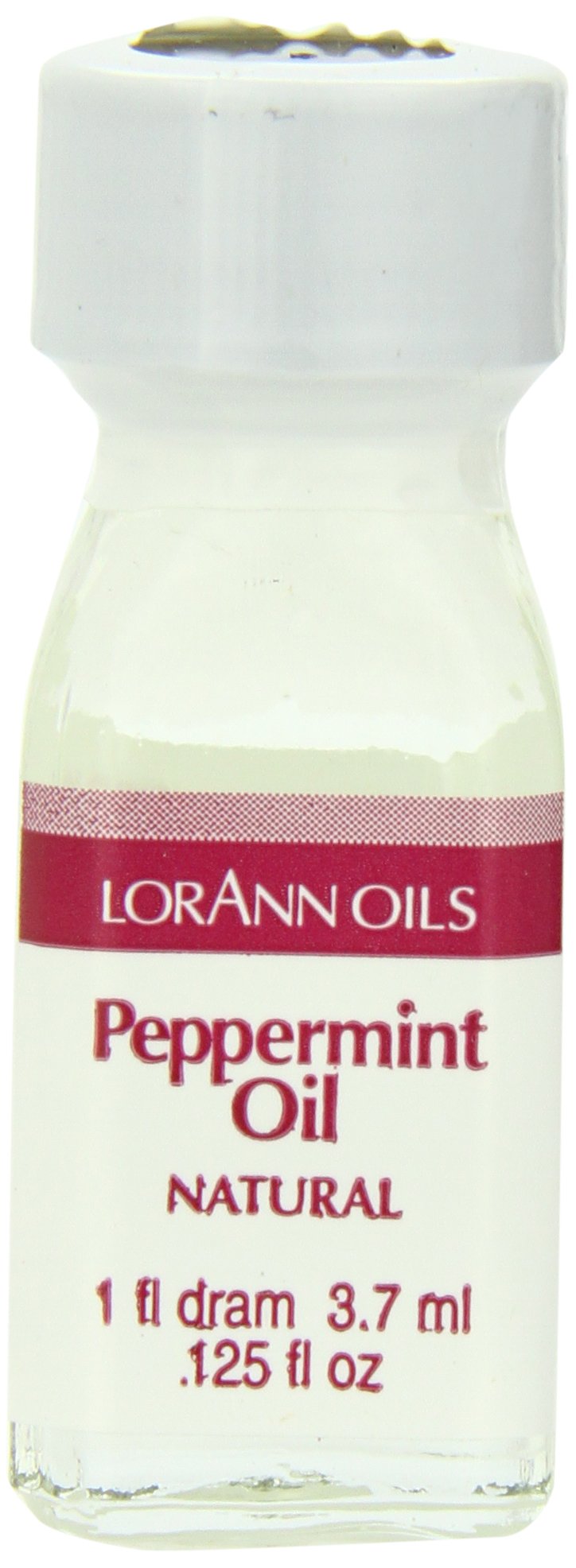 LorAnn Peppermint Oil SS Natural Flavor, 1 dram bottle (.0125 fl oz - 3.7ml - 1 teaspoon)- 12 pack