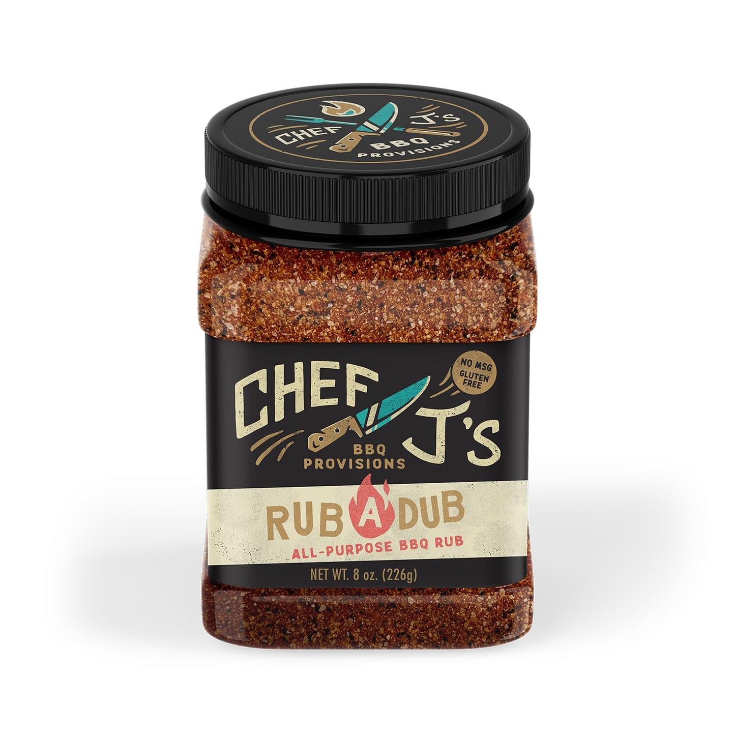 Chef J's BBQ Provisions Rub-A-Dub, All-Purpose BBQ Rub Seasoning, 8 oz