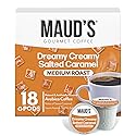 Maud's Salted Caramel Flavored Coffee Pods, 18 ct, Medium Roast Flavored Coffee in Single Serve Pods - 100% Arabica Beans, Compatible with Keurig K