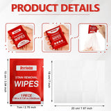 200 Pack Stain Remover Wipes,Individual Wrapped Wipes for Clothes,Mini Travel Stain Removal Wipe,Cleaning Wipesfor Clothes Fabric laundry