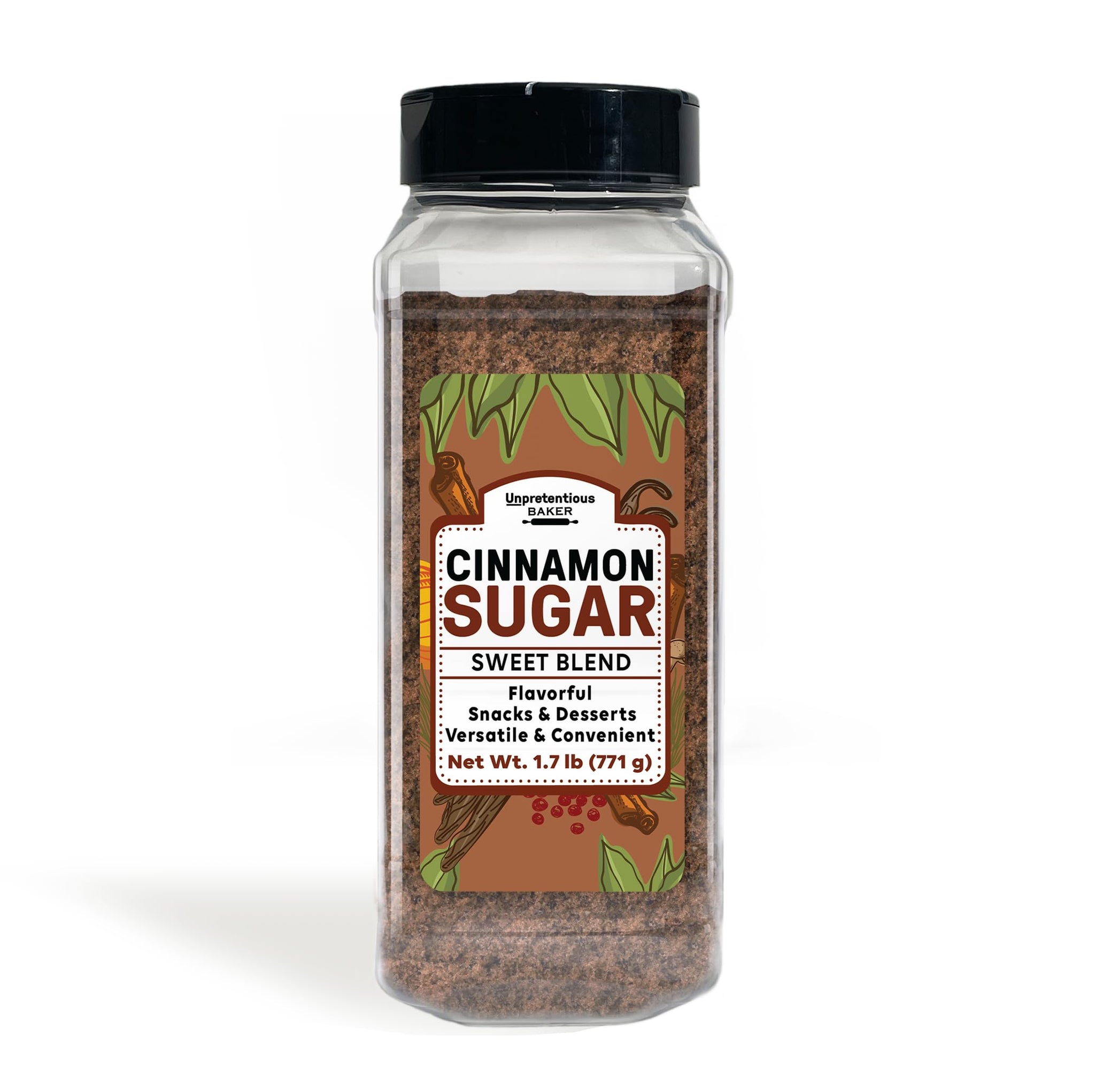 Unpretentious Cinnamon Sugar, 1.7 lb, Balanced Blend, Desserts & Snacks, Convenient