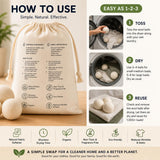 GudBaby Wool Dryer Balls - 6 Pack (100% Premium New Zealand Wool)