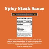 Rufus Teague Spicy Steak Sauce, Award-Winning Flavor, 7 oz, Pack of 2