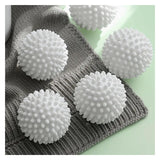 Laundry Dryer Balls Set, Anti-Tangle Washing Machine Tool for Softening Clothes, Reusable Fabric Softener Alternative with Spike Design(White 1pc)