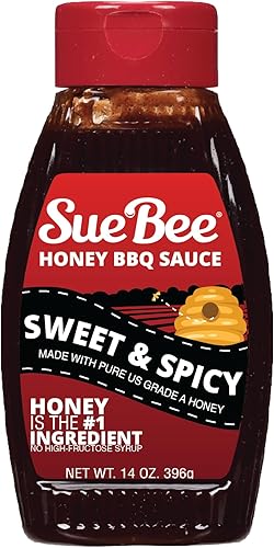 Sue Bee Honey BBQ Sauce, Sweet & Spicy, Made with Pure Honey, Gluten Free, 14 Ounce (Pack of 1)