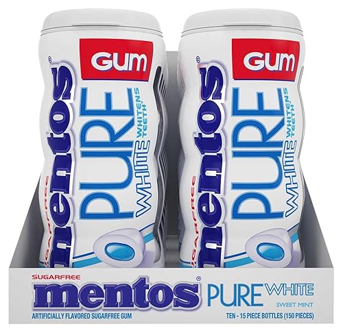 Mentos White Mint Pure White Gum, 30.05 Gram -- 120 per case.